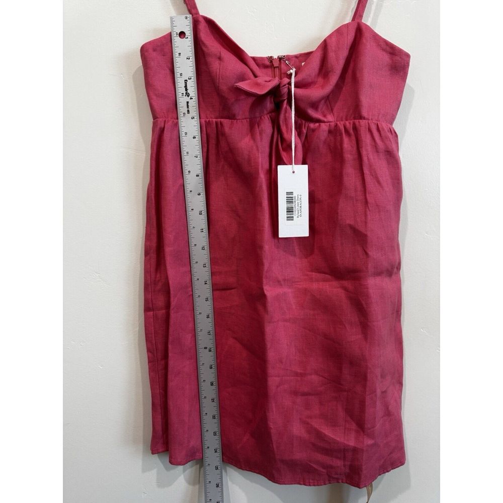Reformation | Ryland linen mini dress | in snap dragon pink | Size 0 - Picture 9 of 12